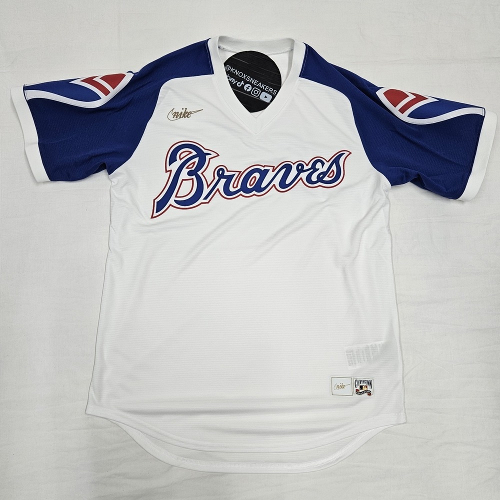 Nike Atlanta Braves Cooperstown Collection Baseball Jersey Men's Size Medium
